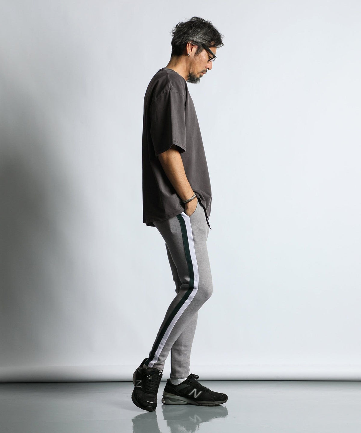 ダンボールニット サイドライン スリムパンツ【WEB限定アイテム】