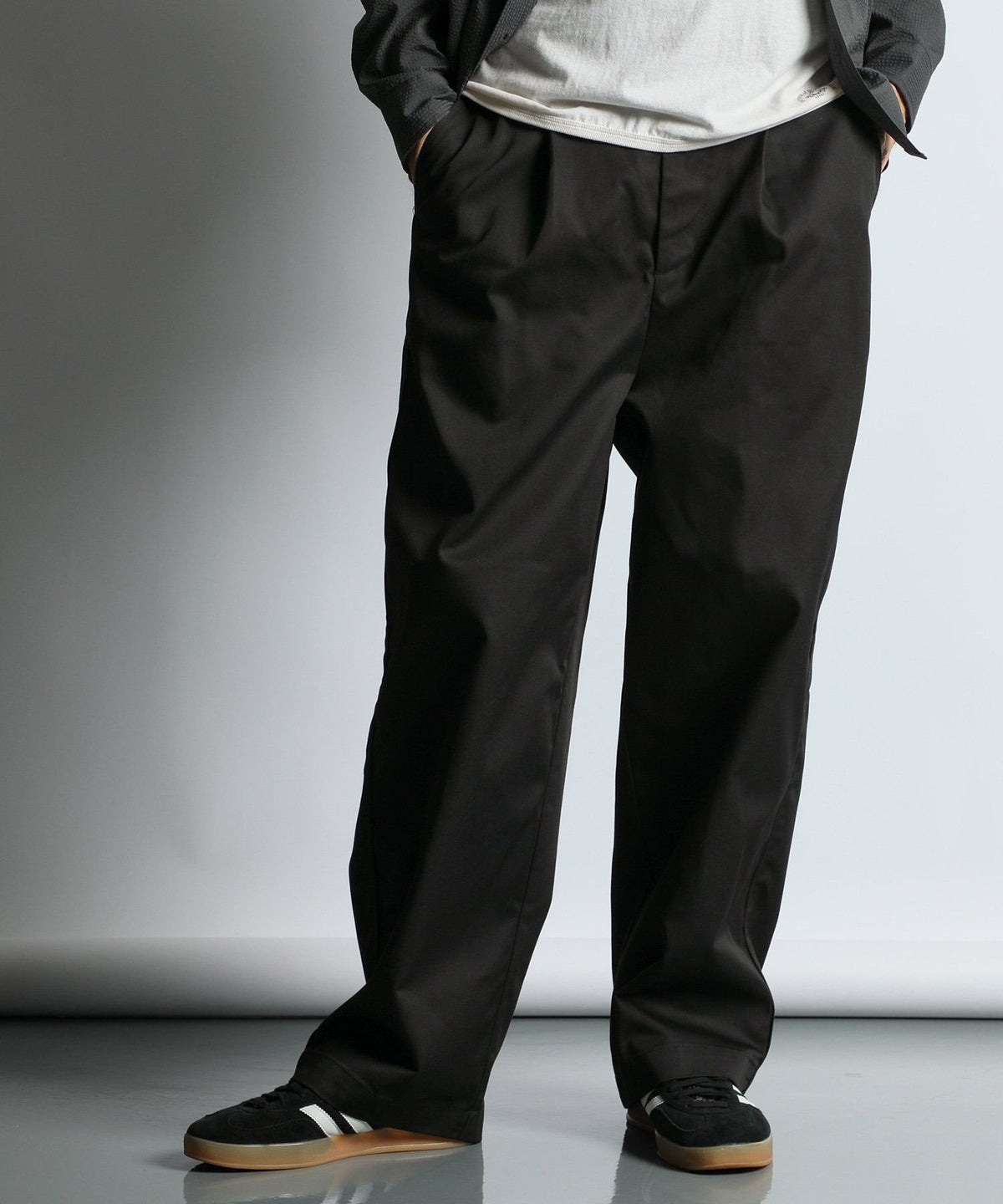 DICKIES × DUFFER ワンタック ワイドテーパードパンツ