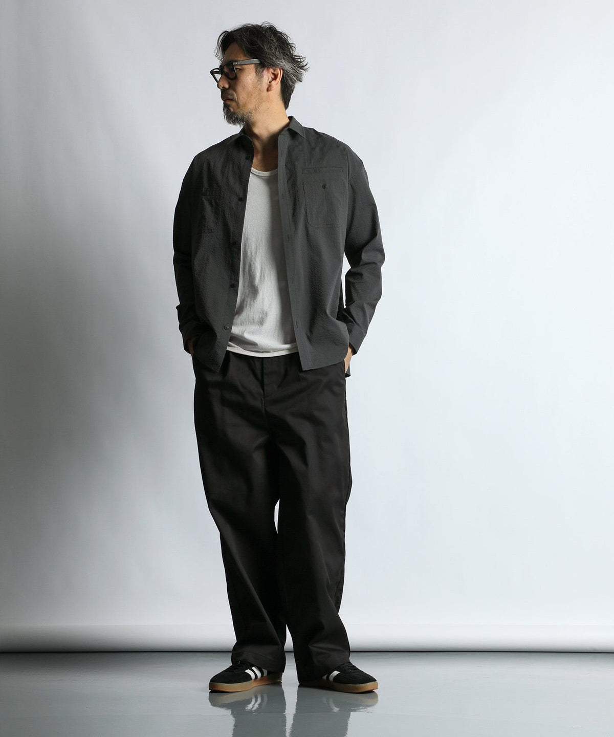 DICKIES × DUFFER ワンタック ワイドテーパードパンツ