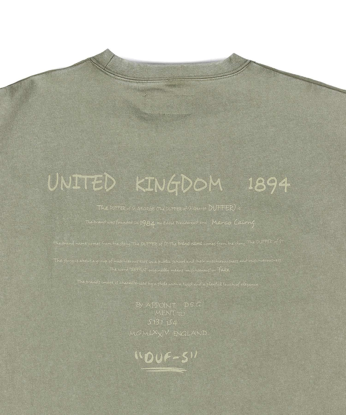 Powder bleach handwritten style printed T-shirt