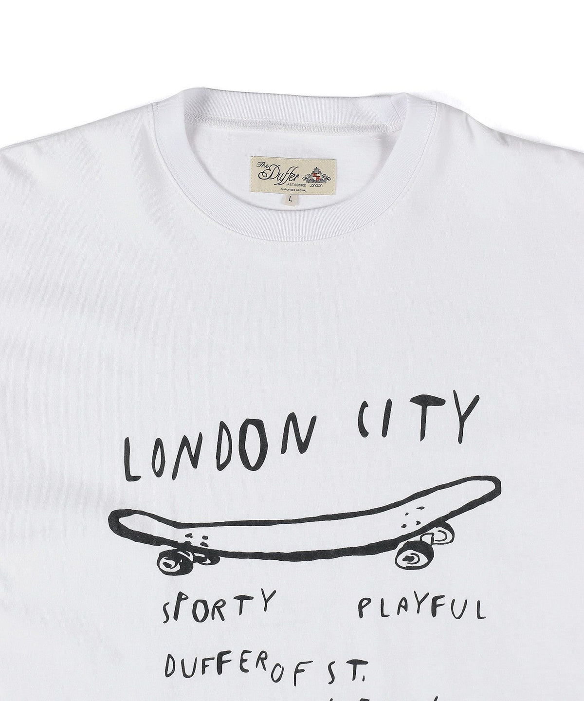Powder bleach handwritten style printed T-shirt