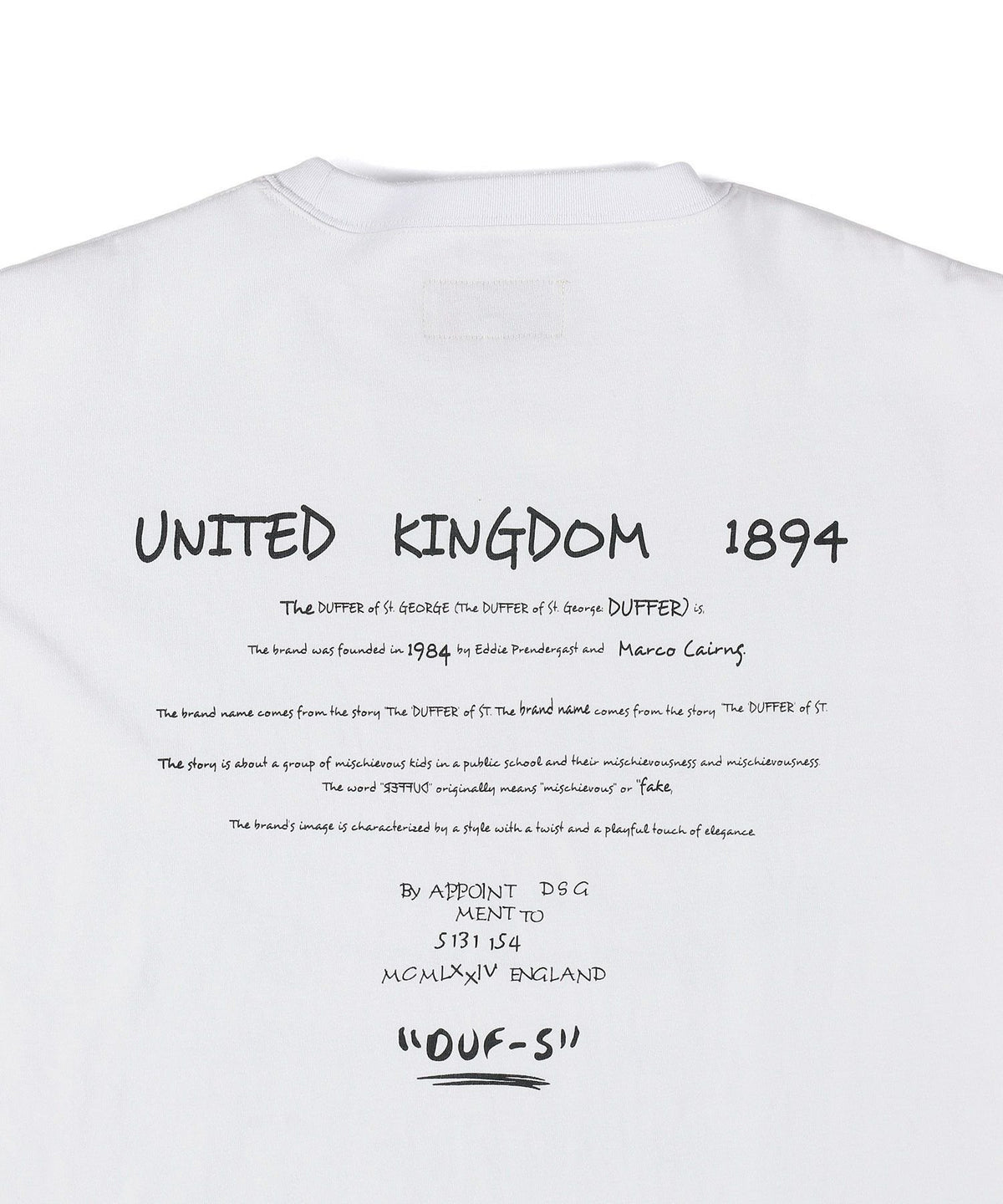 Powder bleach handwritten style printed T-shirt