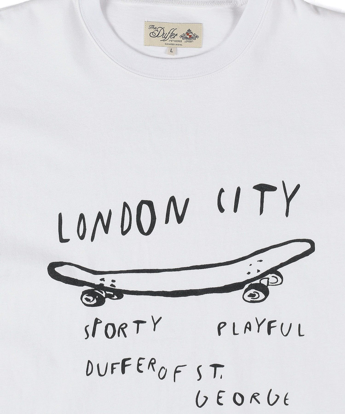 Powder bleach handwritten style printed T-shirt