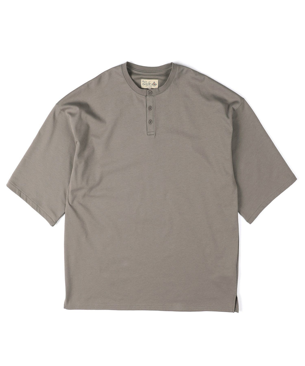2層構造 吸水速乾クールマックス オーバーサイズ リラックス ヘンリーTシャツ