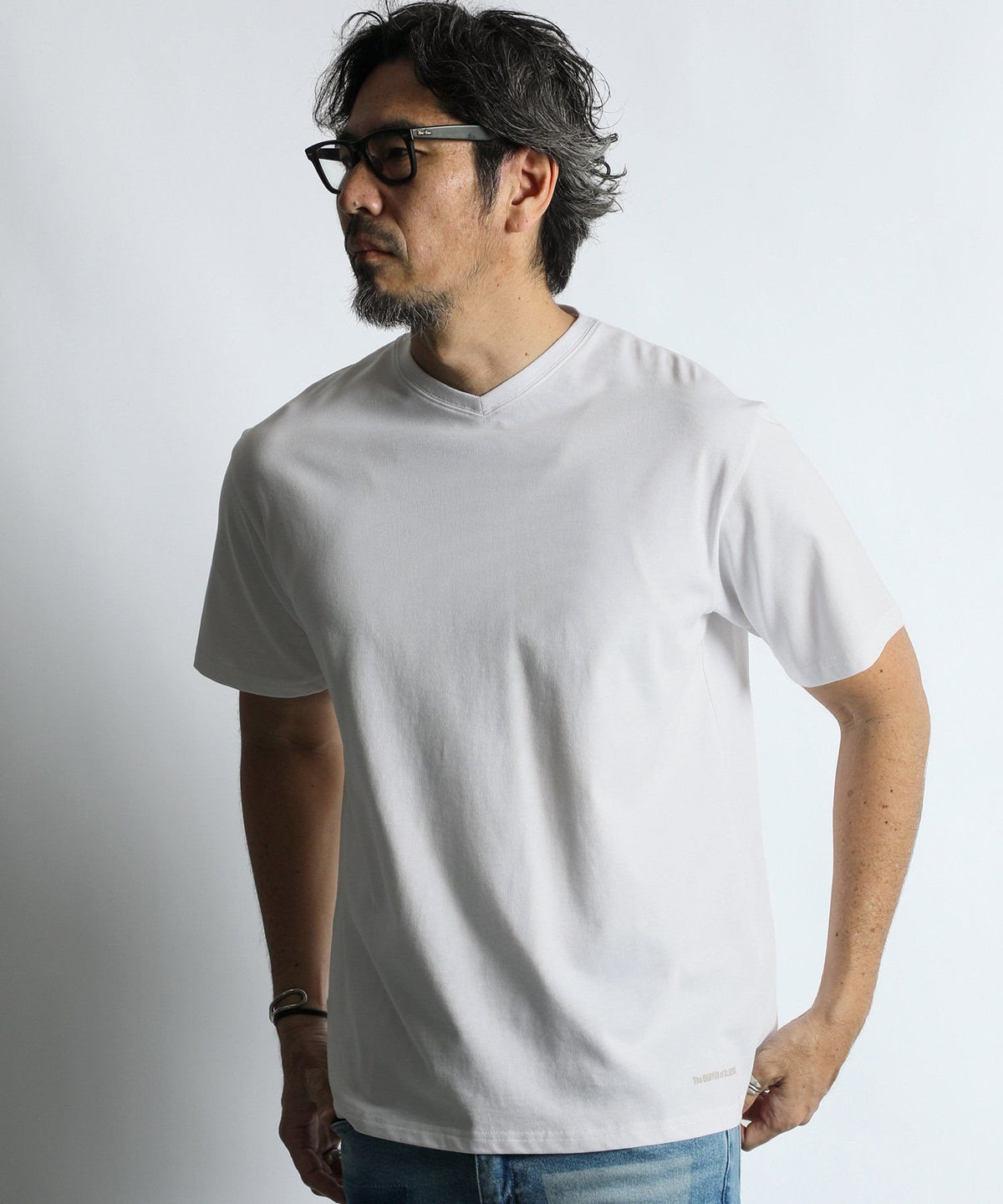 シルキータッチ 浅Vネック Tシャツ
