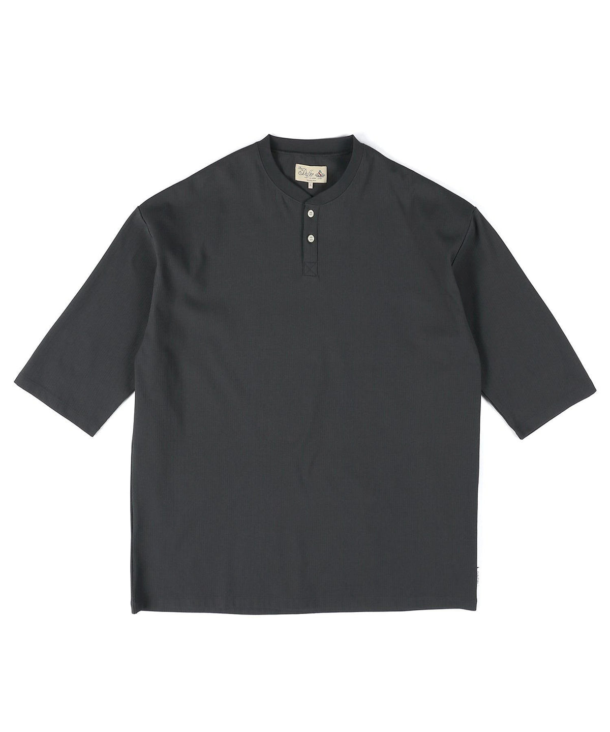 高収縮機能素材「エアフレックス」ランダムリブ 7分袖Tシャツ