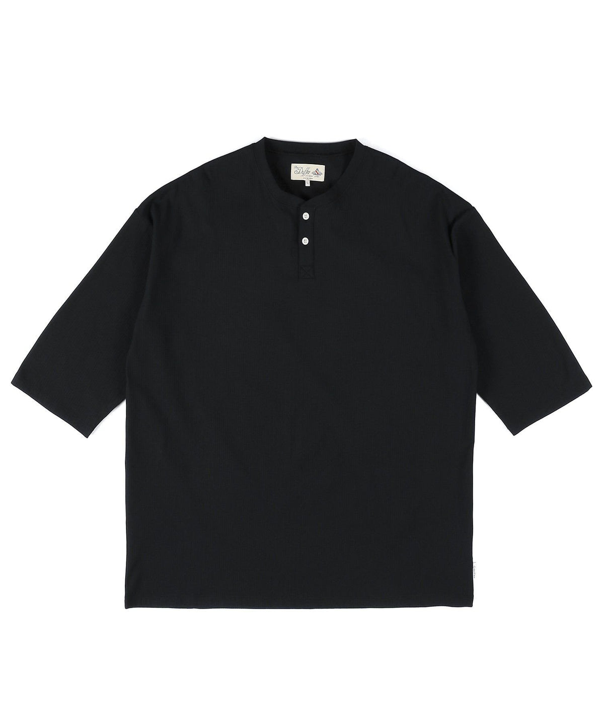 高収縮機能素材「エアフレックス」ランダムリブ 7分袖Tシャツ