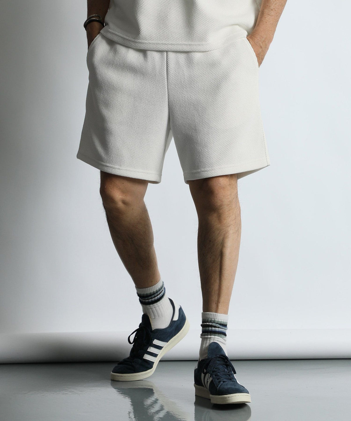 Set-up compatible functional material “Airflex” pique shorts