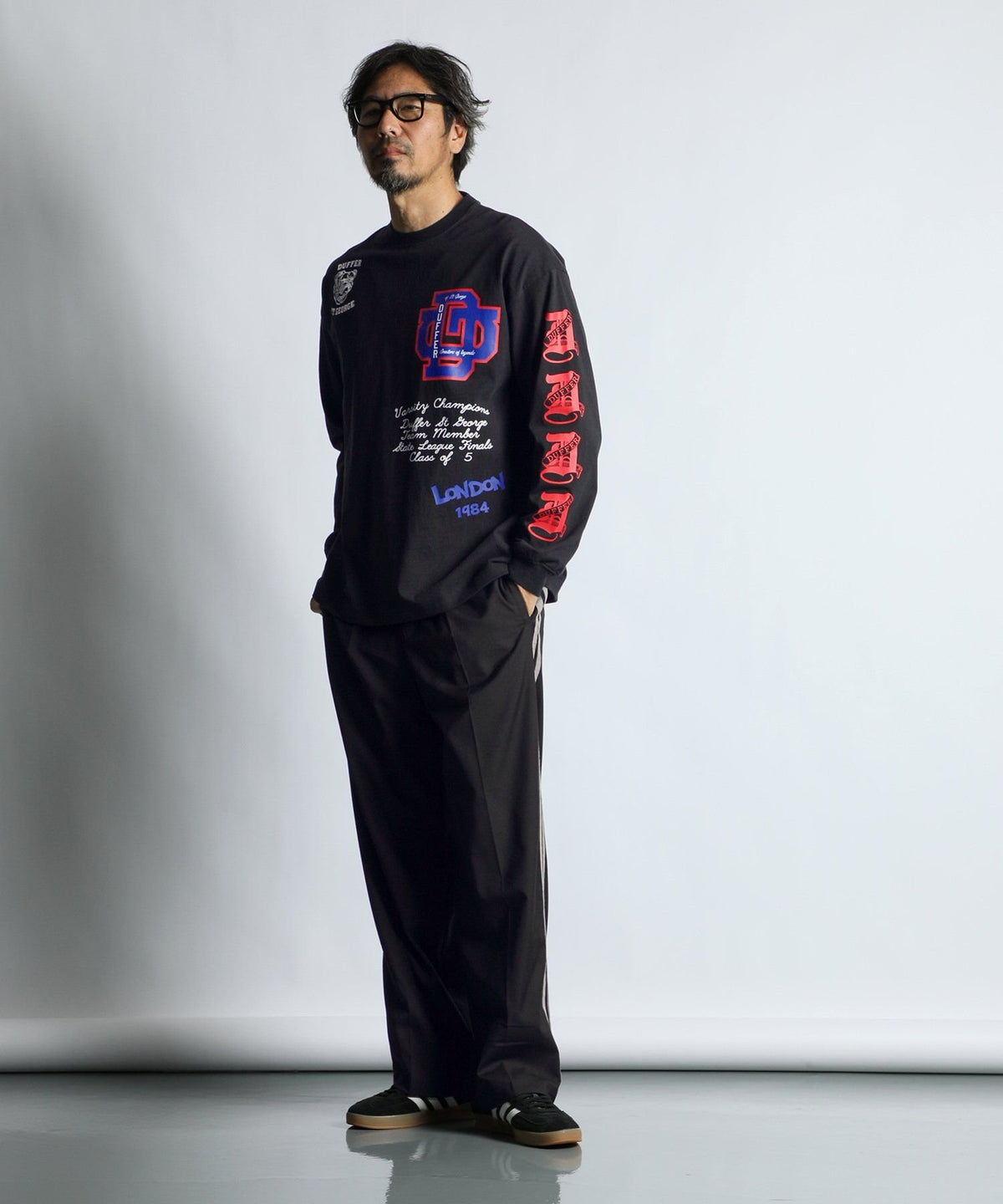 DUFFERアーカイブ ロゴ ロングスリーブTシャツ