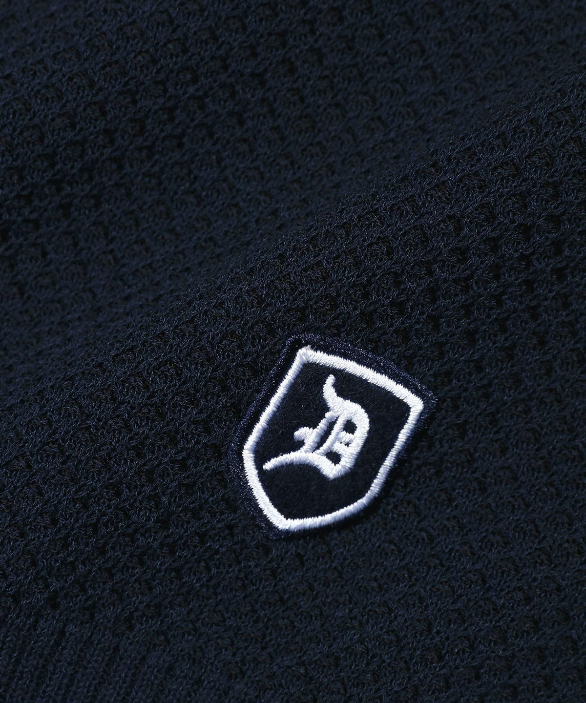 mesh knit skipper polo