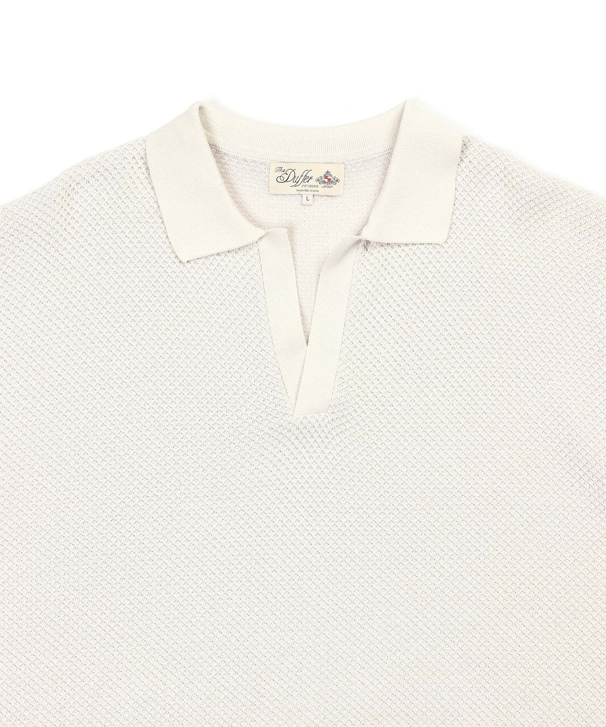 mesh knit skipper polo