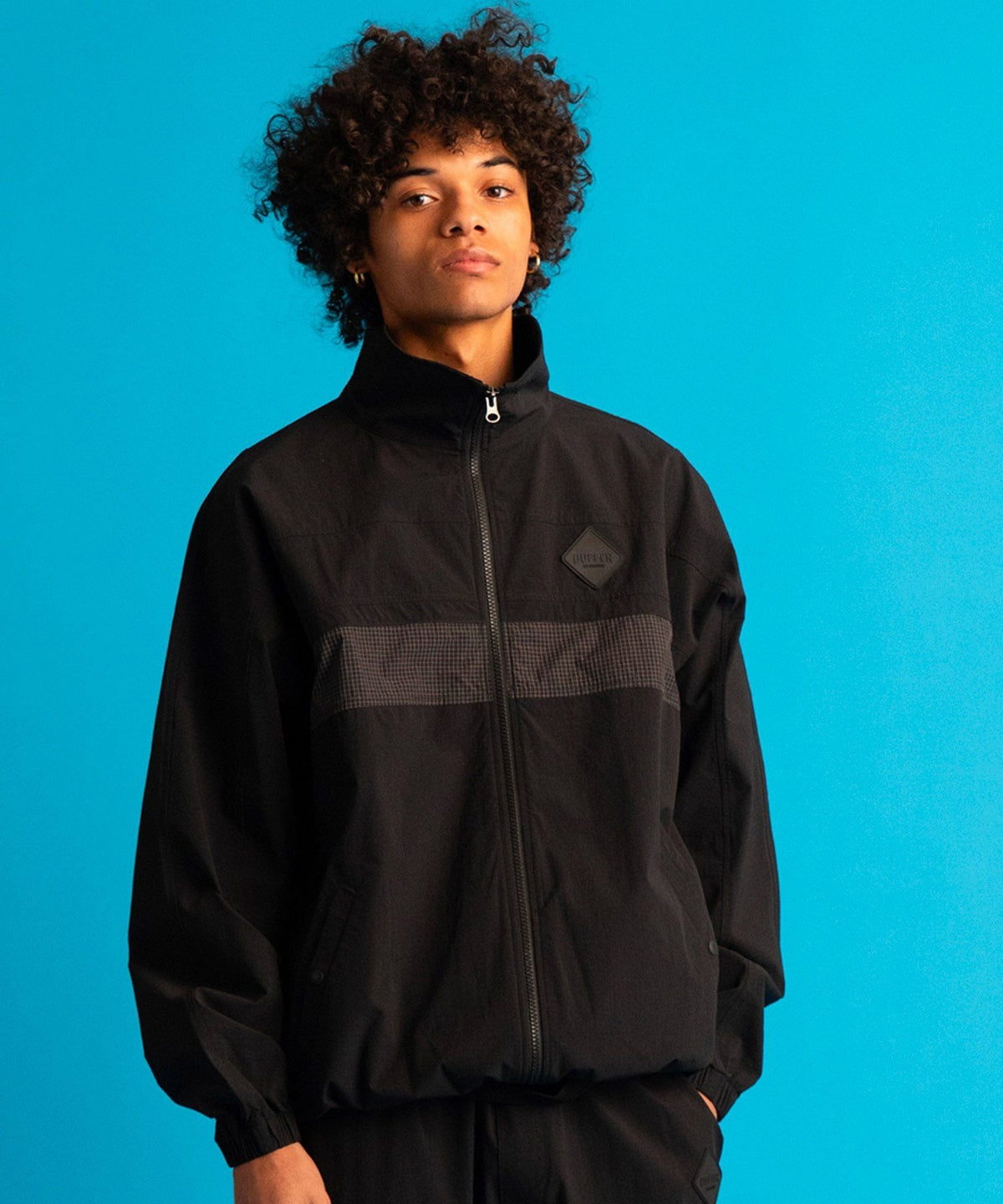 〔BLACK LABEL〕:セットアップ対応 コーデュラ スタンドブルゾン