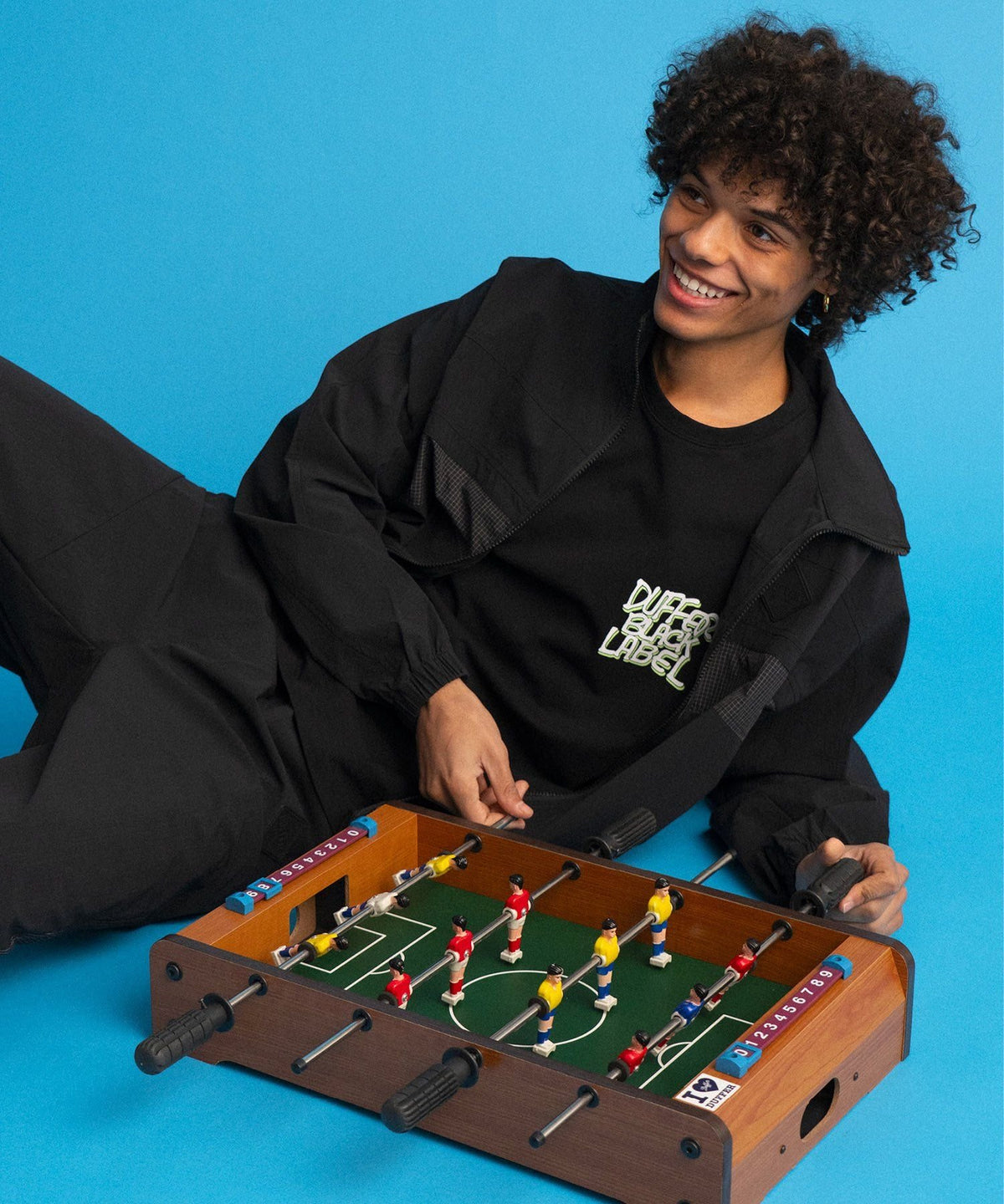 〔BLACK LABEL〕:セットアップ対応 コーデュラ スタンドブルゾン