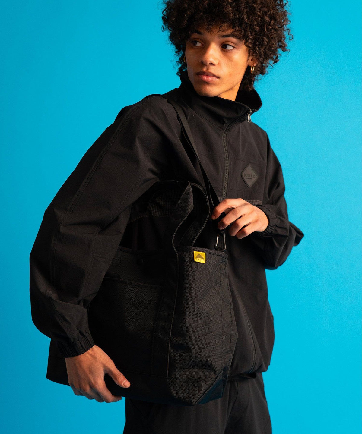 〔BLACK LABEL〕:セットアップ対応 コーデュラ スタンドブルゾン