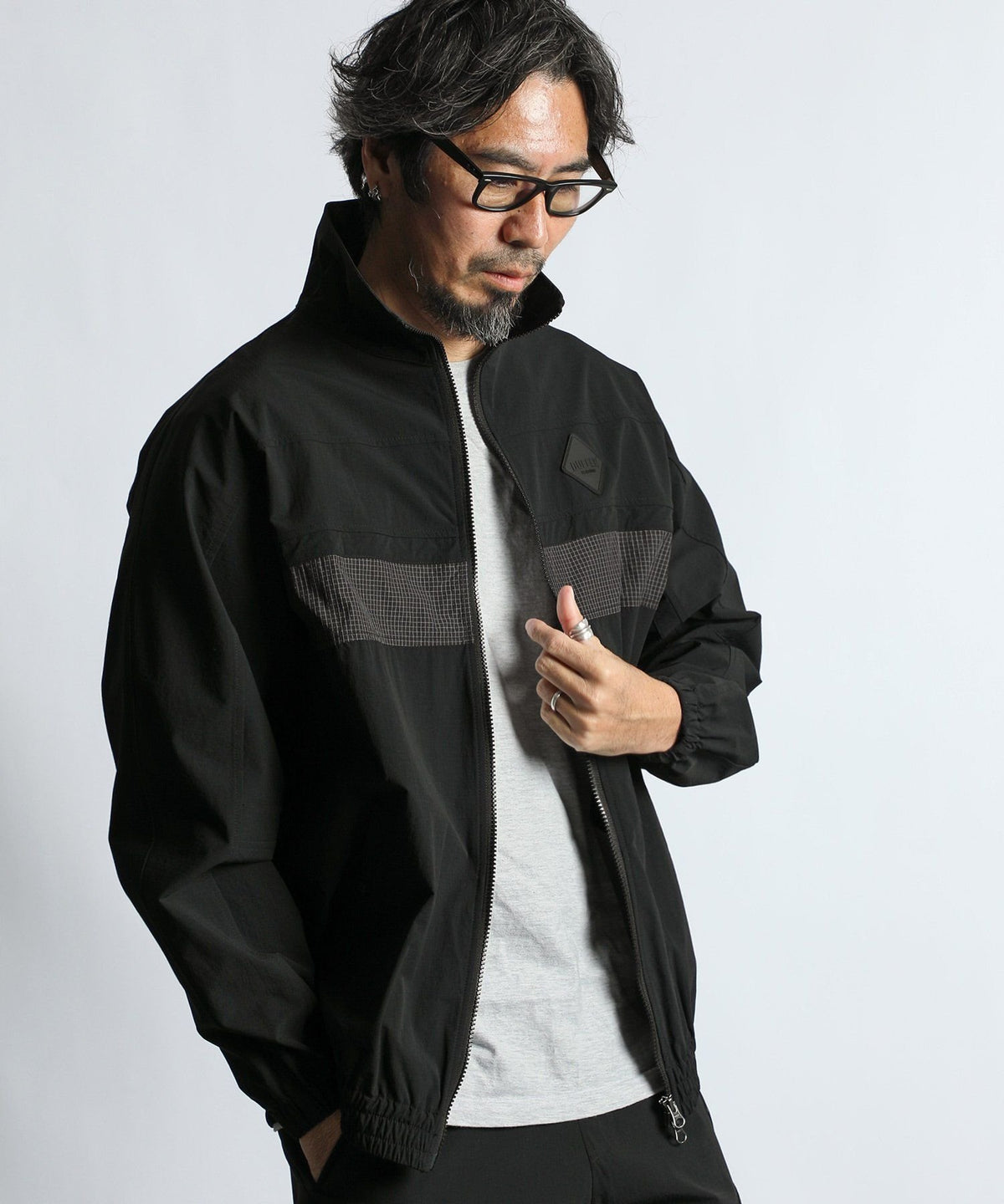 〔BLACK LABEL〕:セットアップ対応 コーデュラ スタンドブルゾン