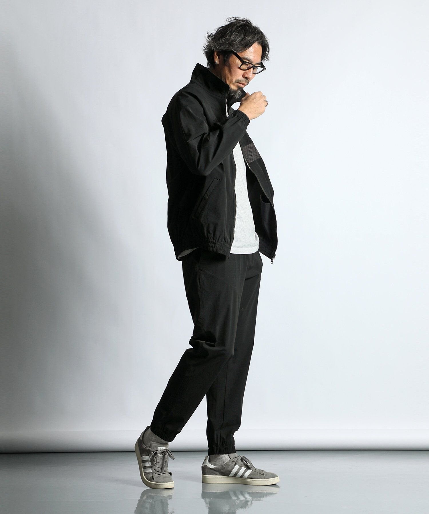 〔BLACK LABEL〕:セットアップ対応 コーデュラ スタンドブルゾン