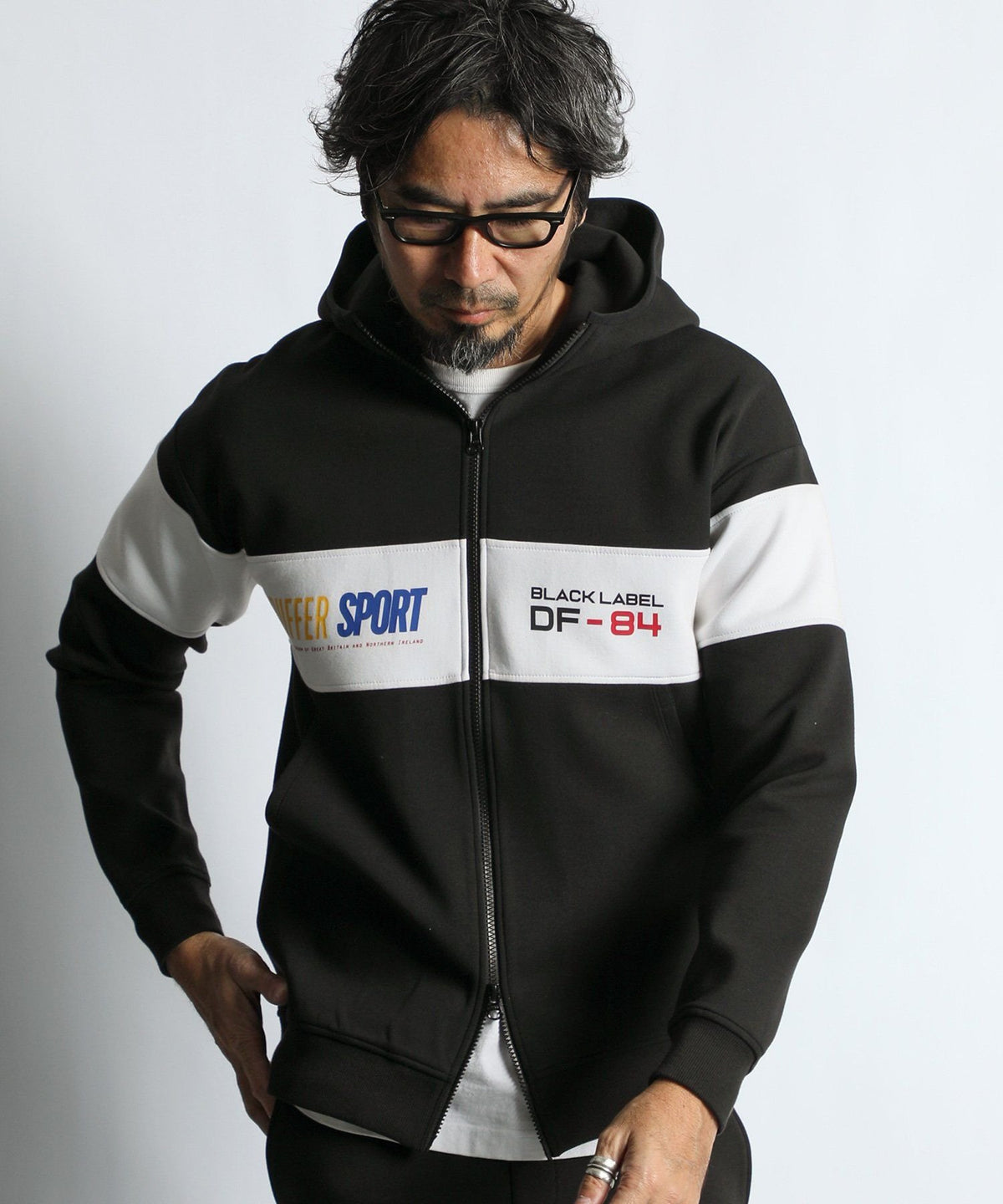 〔BLACK LABEL〕:セットアップ対応 ソロナ スタンドパーカー
