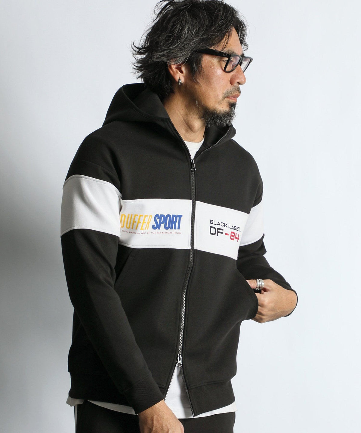 〔BLACK LABEL〕:セットアップ対応 ソロナ スタンドパーカー