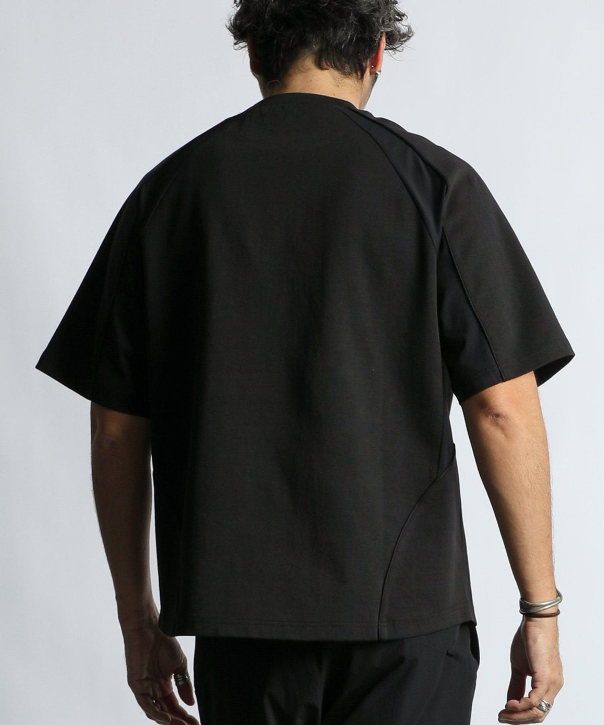 〔BLACK LABEL〕:ソロナポンチ メッシュパネル ゲームTEE
