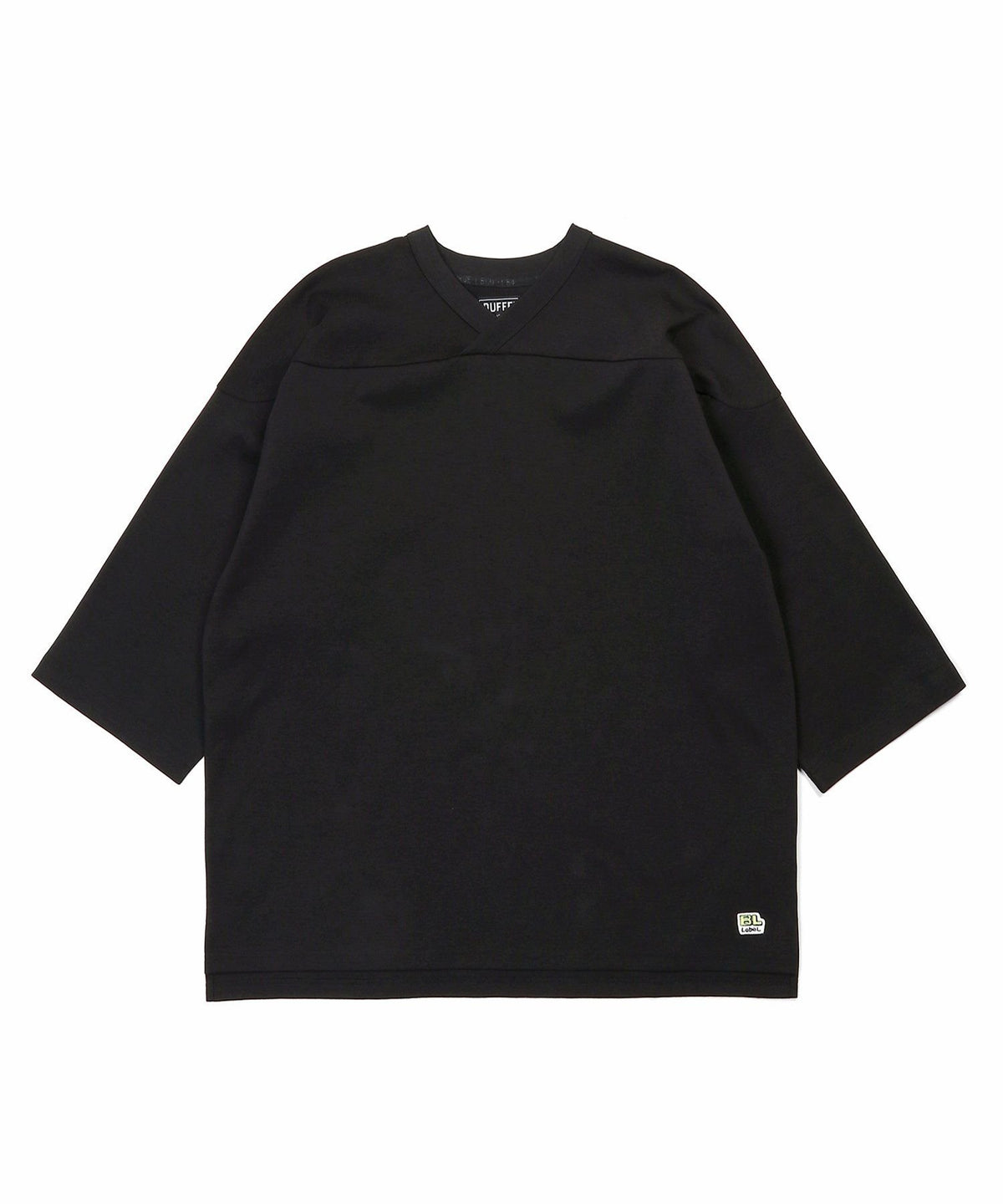 〔BLACK LABEL〕:ソロナポンチ フットボール VネックTEE