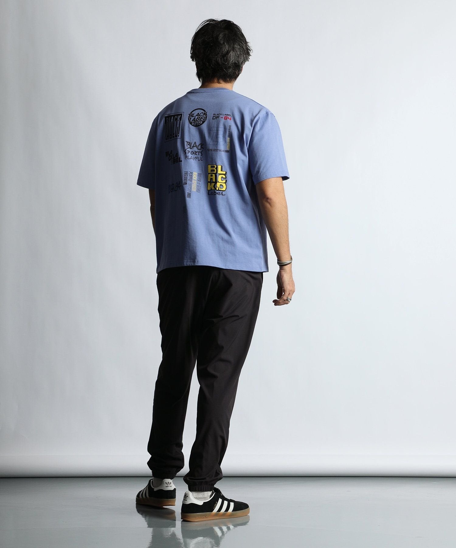 〔BLACK LABEL〕:CVC天竺 速乾 90sロゴTEE