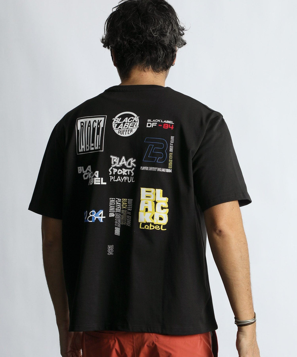 〔BLACK LABEL〕:CVC天竺 速乾 90sロゴTEE