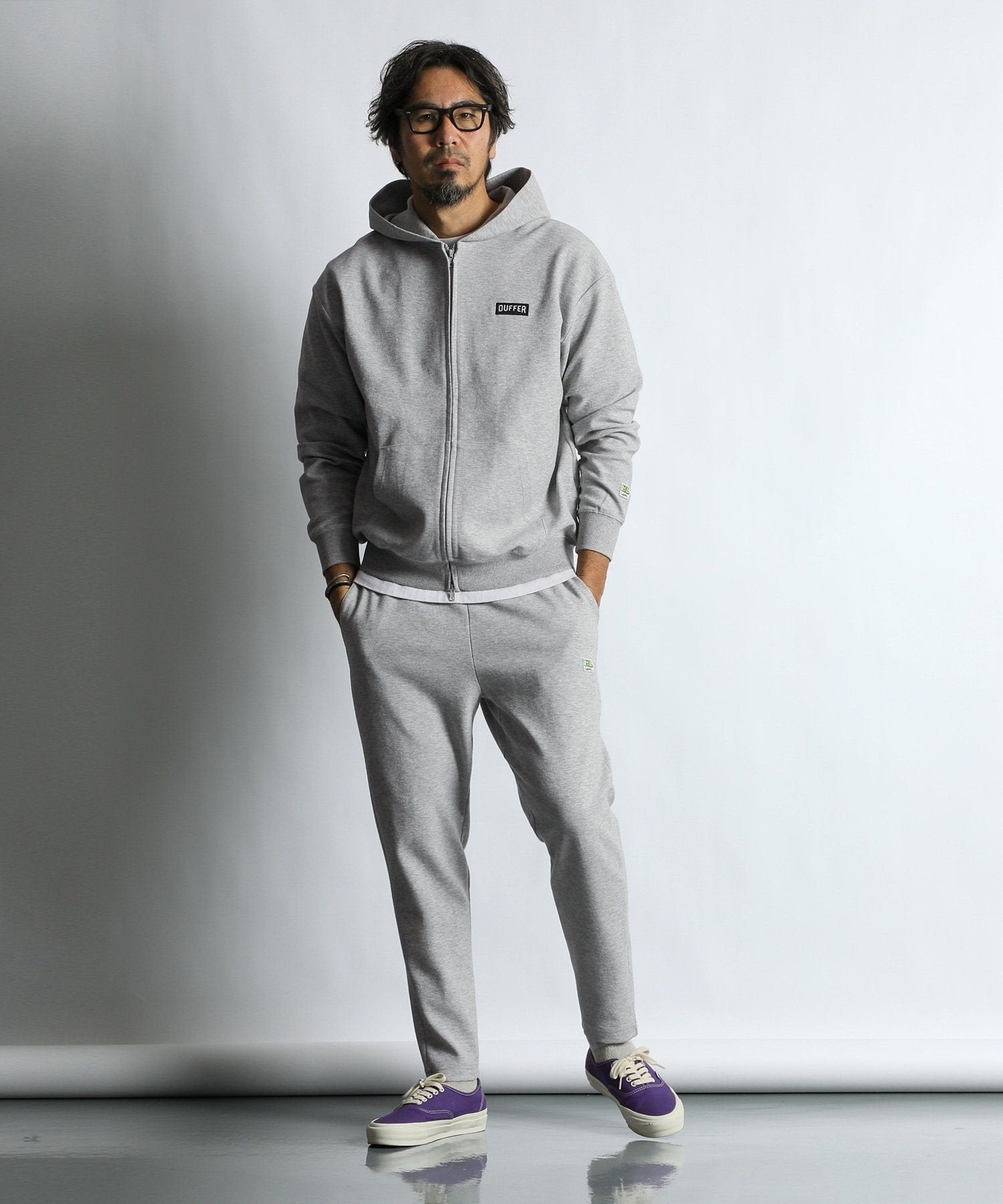 〔BLACK LABEL〕:セットアップ対応 ミニパイルパンツ