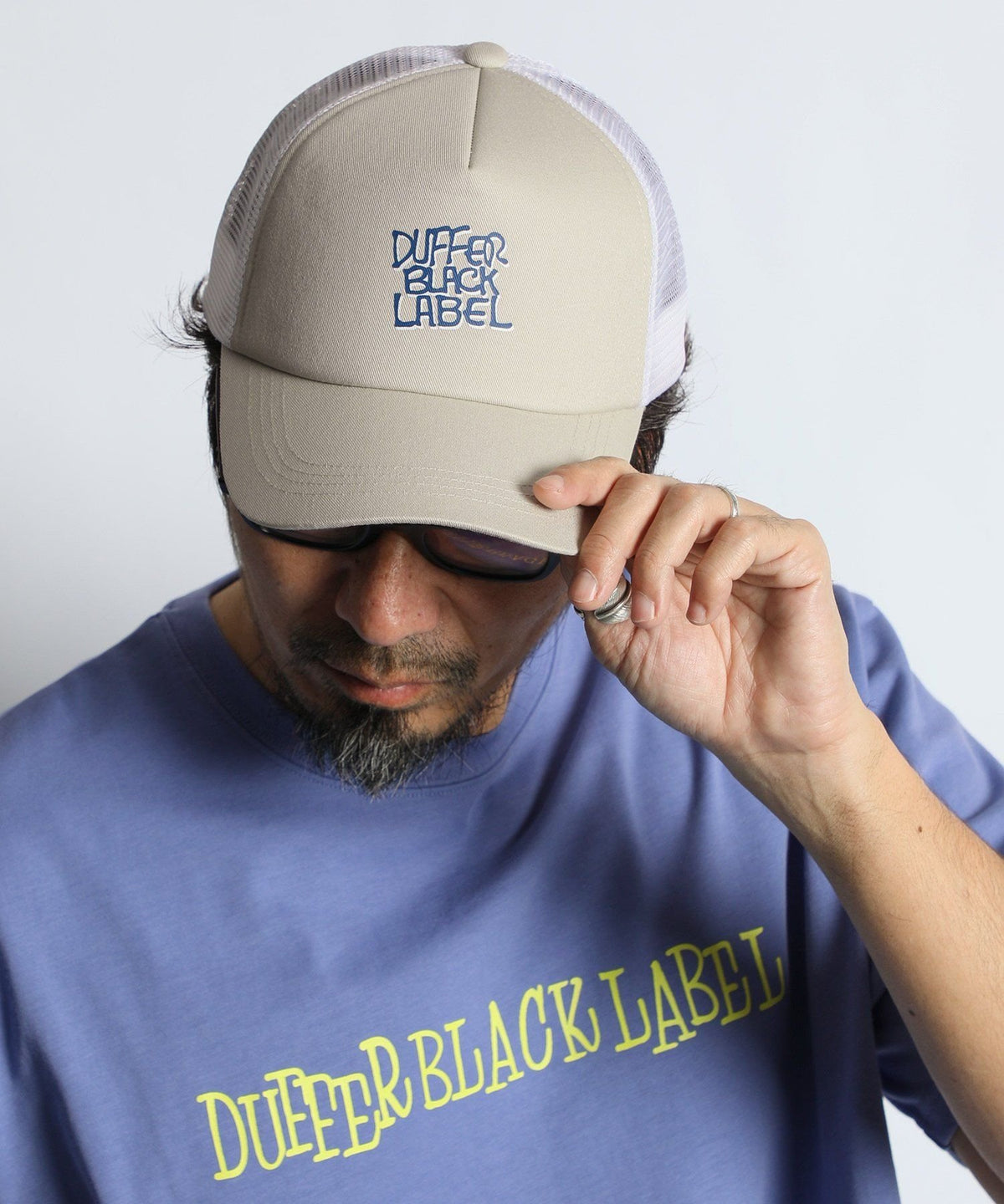 〔BLACK LABEL〕:90sロゴ メッシュ キャップ