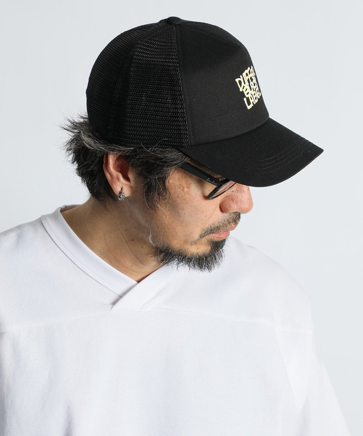 〔BLACK LABEL〕:90sロゴ メッシュ キャップ