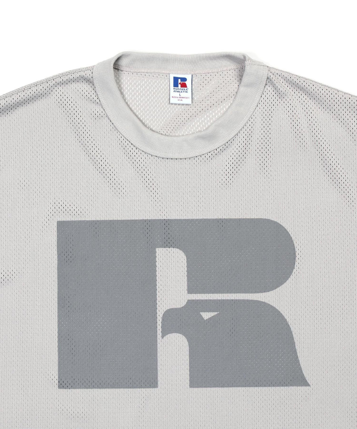 〔BLACK LABEL〕:セットアップ対応 ラッセルアスレティック別注 メッシュTシャツ