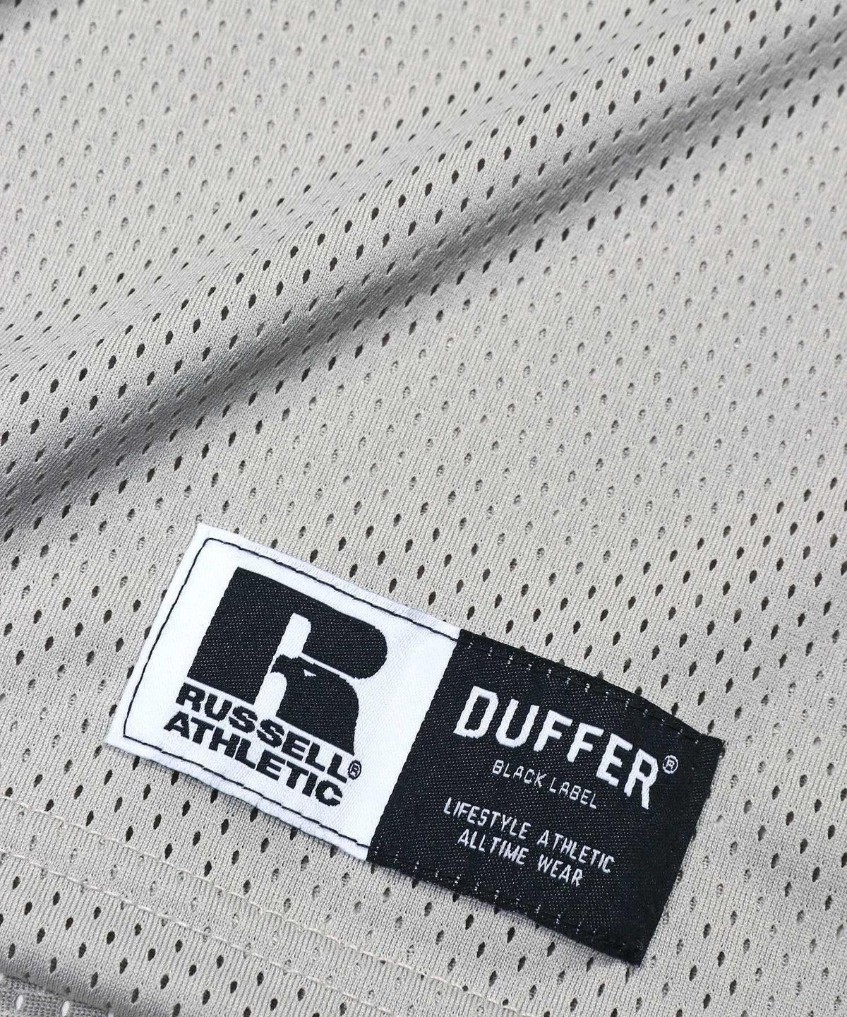 〔BLACK LABEL〕:セットアップ対応 ラッセルアスレティック別注 メッシュTシャツ