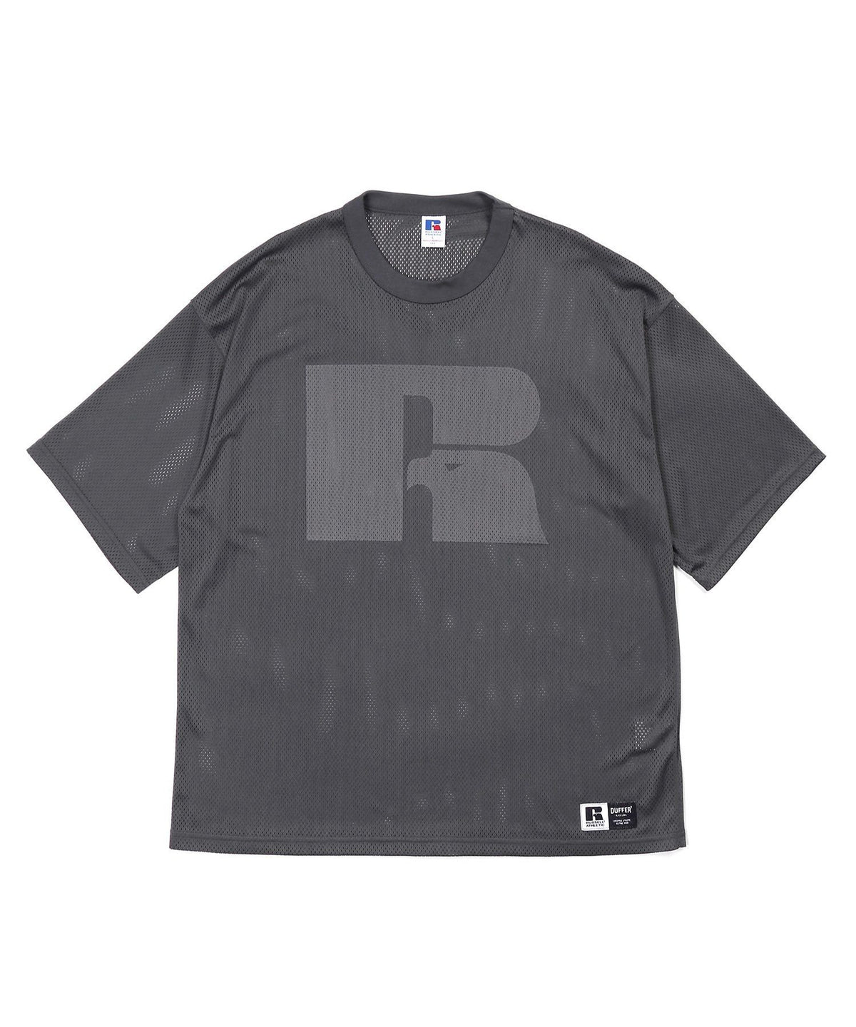 〔BLACK LABEL〕:セットアップ対応 ラッセルアスレティック別注 メッシュTシャツ