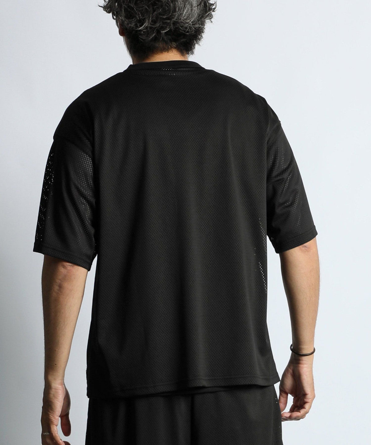 〔BLACK LABEL〕:セットアップ対応 ラッセルアスレティック別注 メッシュTシャツ