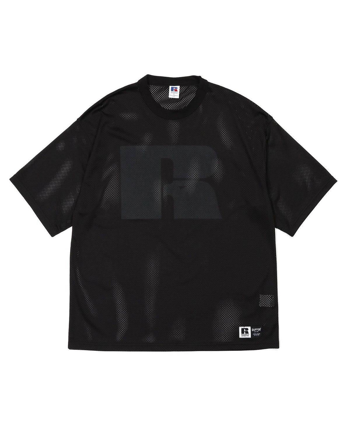 〔BLACK LABEL〕:セットアップ対応 ラッセルアスレティック別注 メッシュTシャツ
