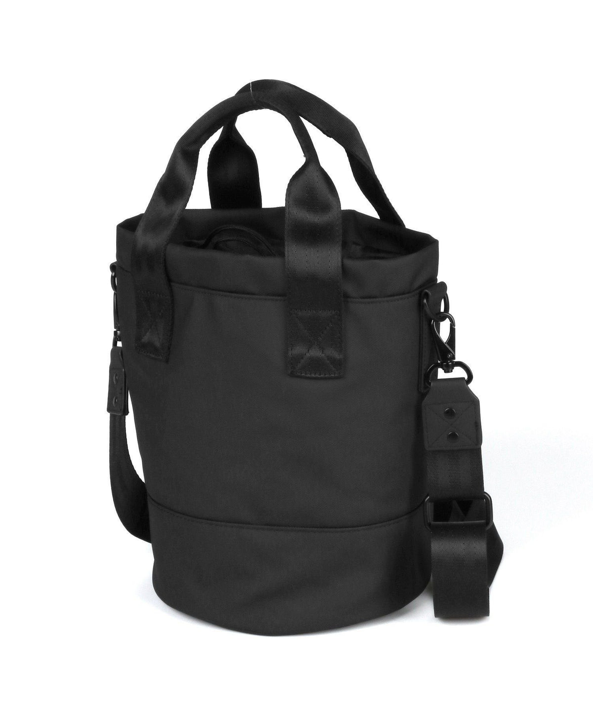 〔BLACK LABEL〕:2ウェイ仕様 ミニラウンドバッグ