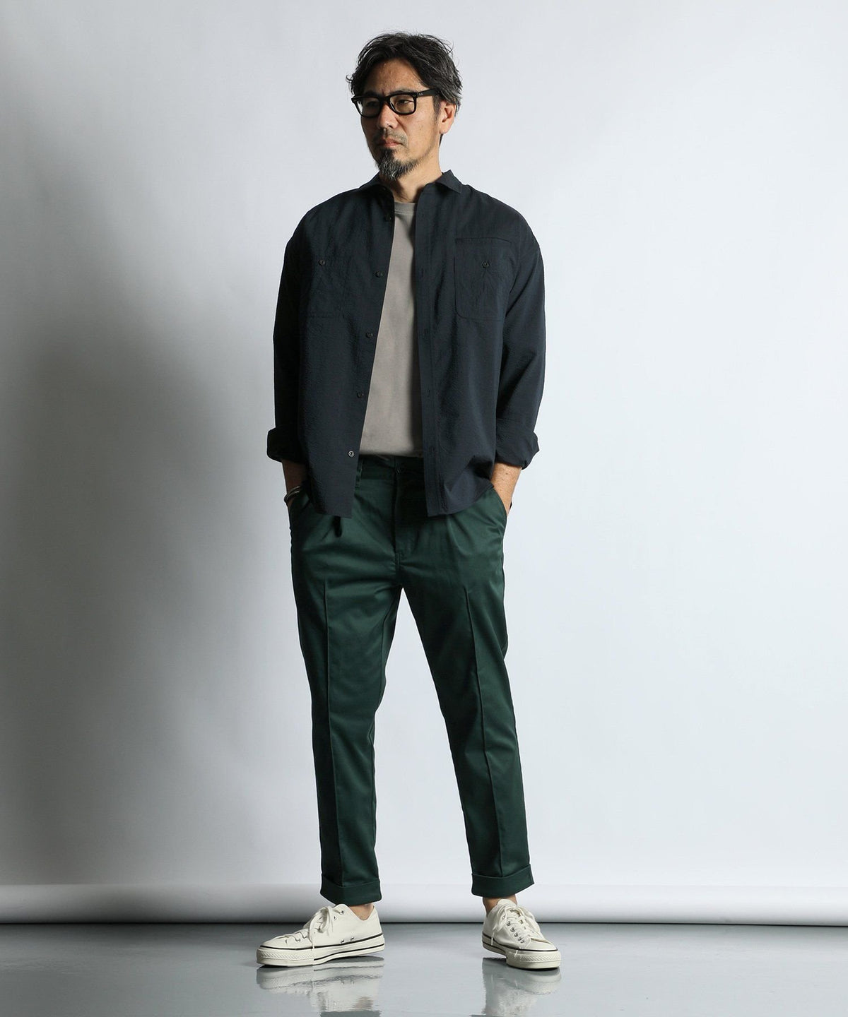 Set-up compatible Coolmax seersucker work shirt