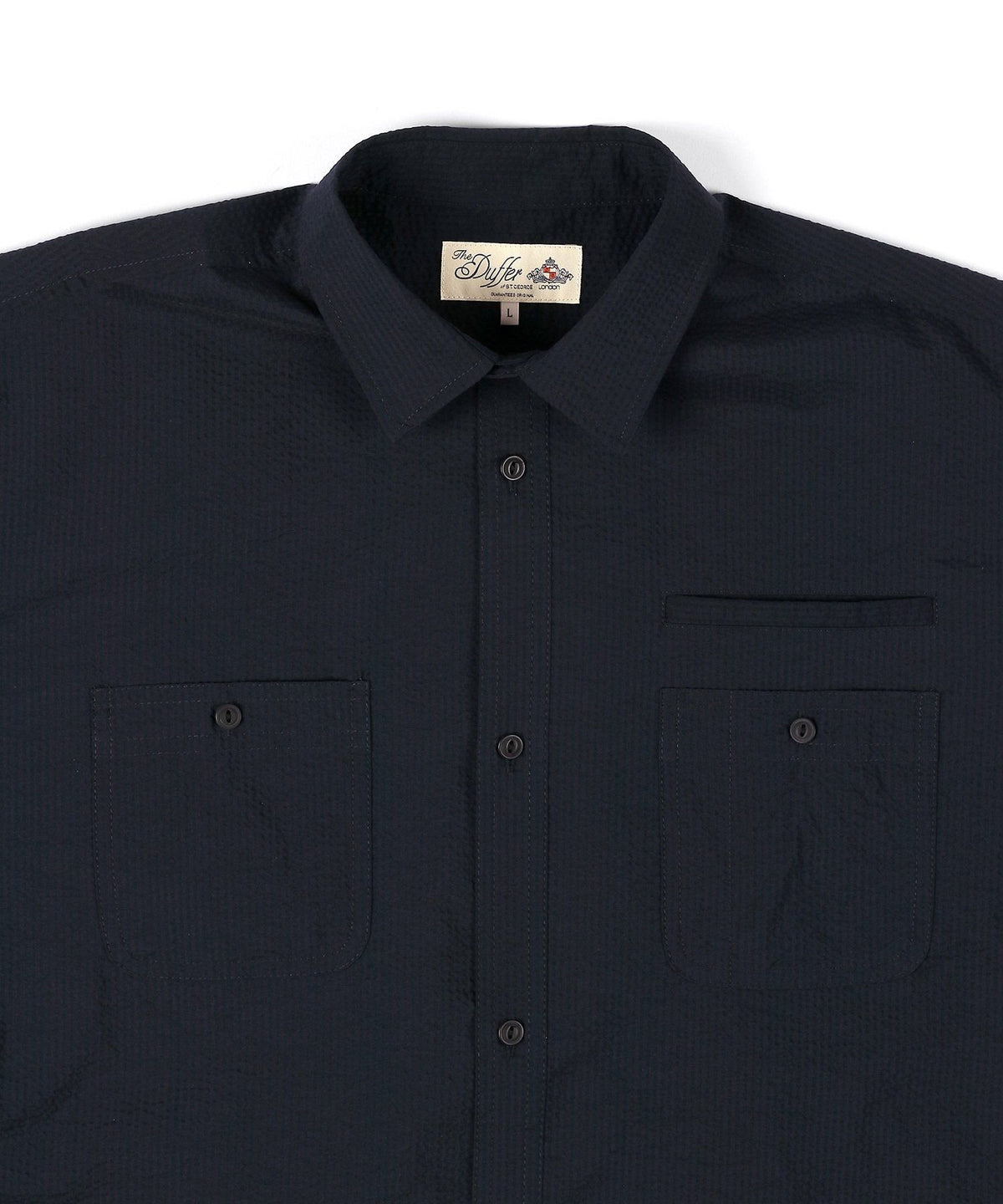 Set-up compatible Coolmax seersucker work shirt