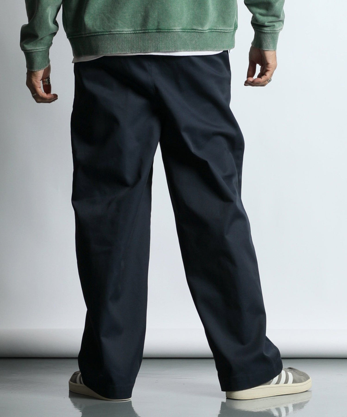 DICKIES × DUFFER ワンタック ワイドテーパードパンツ