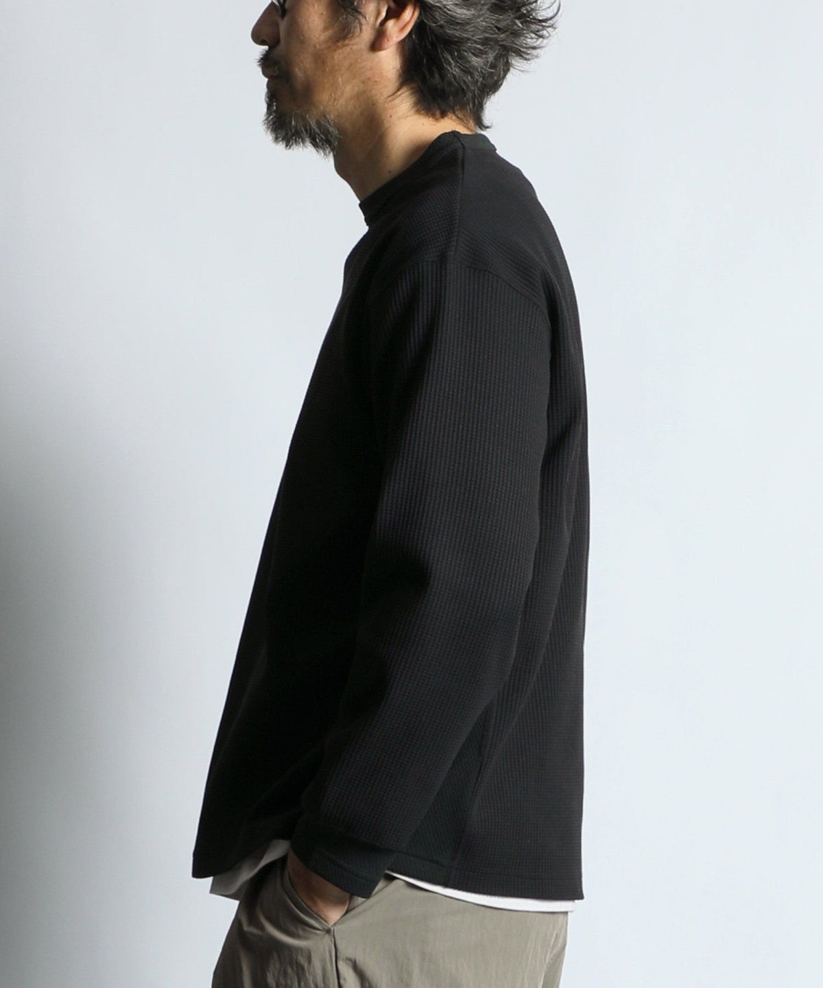 吸水速乾 ワッフル ロンTEE