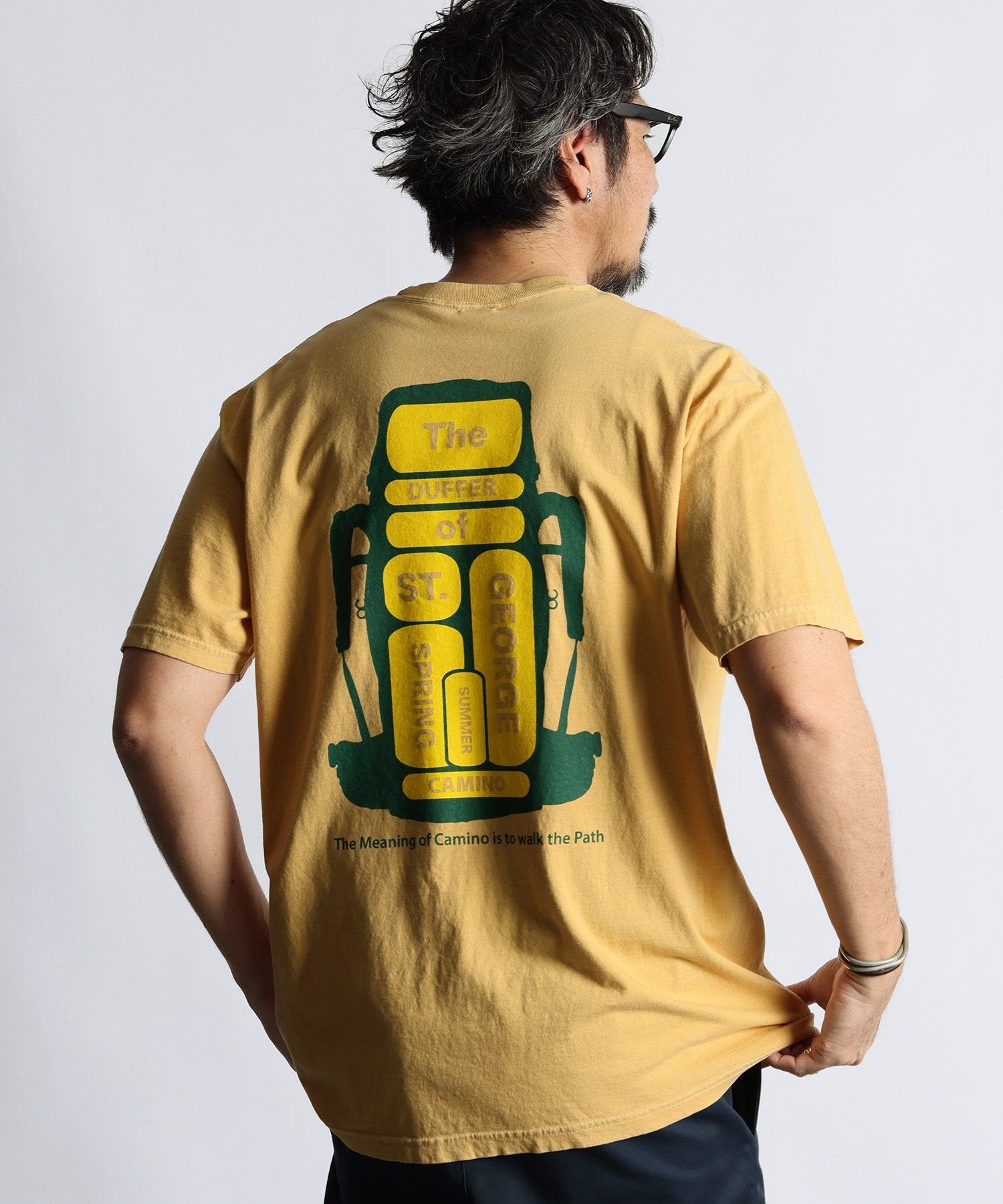 ピグメントダイ グラフィックTシャツ