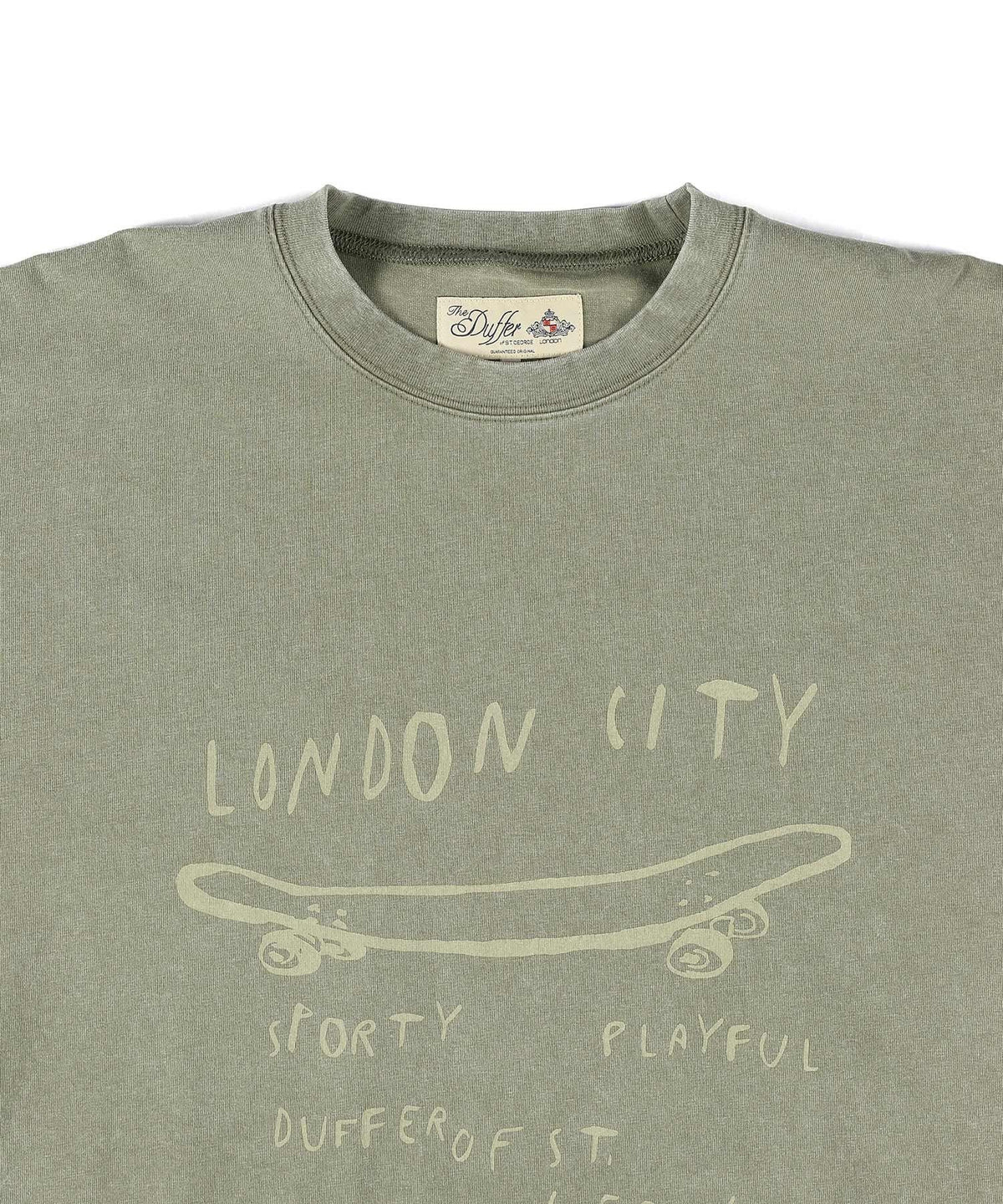 Powder bleach handwritten style printed T-shirt