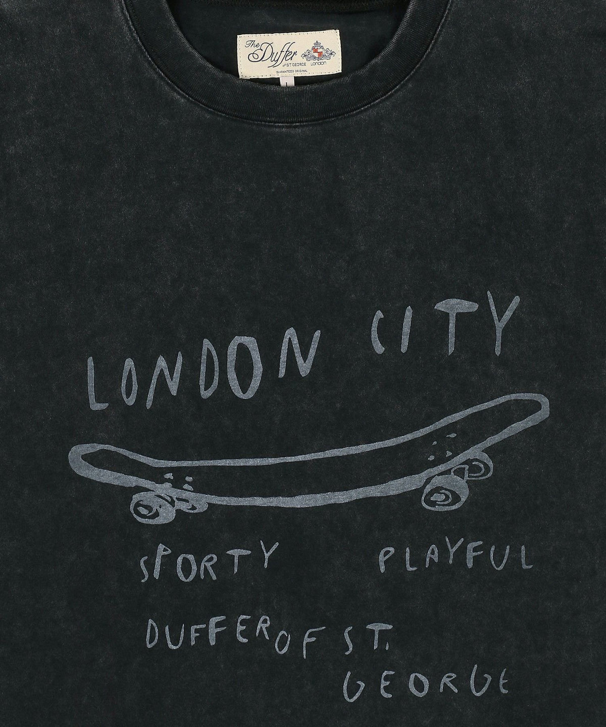 Powder bleach handwritten style printed T-shirt