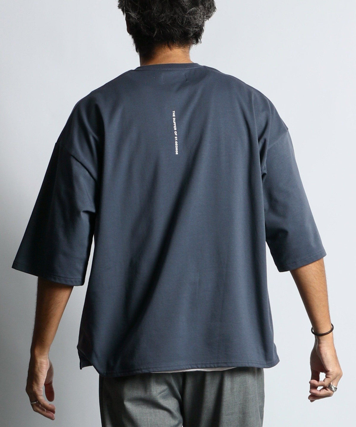 2層構造 吸水速乾クールマックス オーバーサイズ リラックス ヘンリーTシャツ