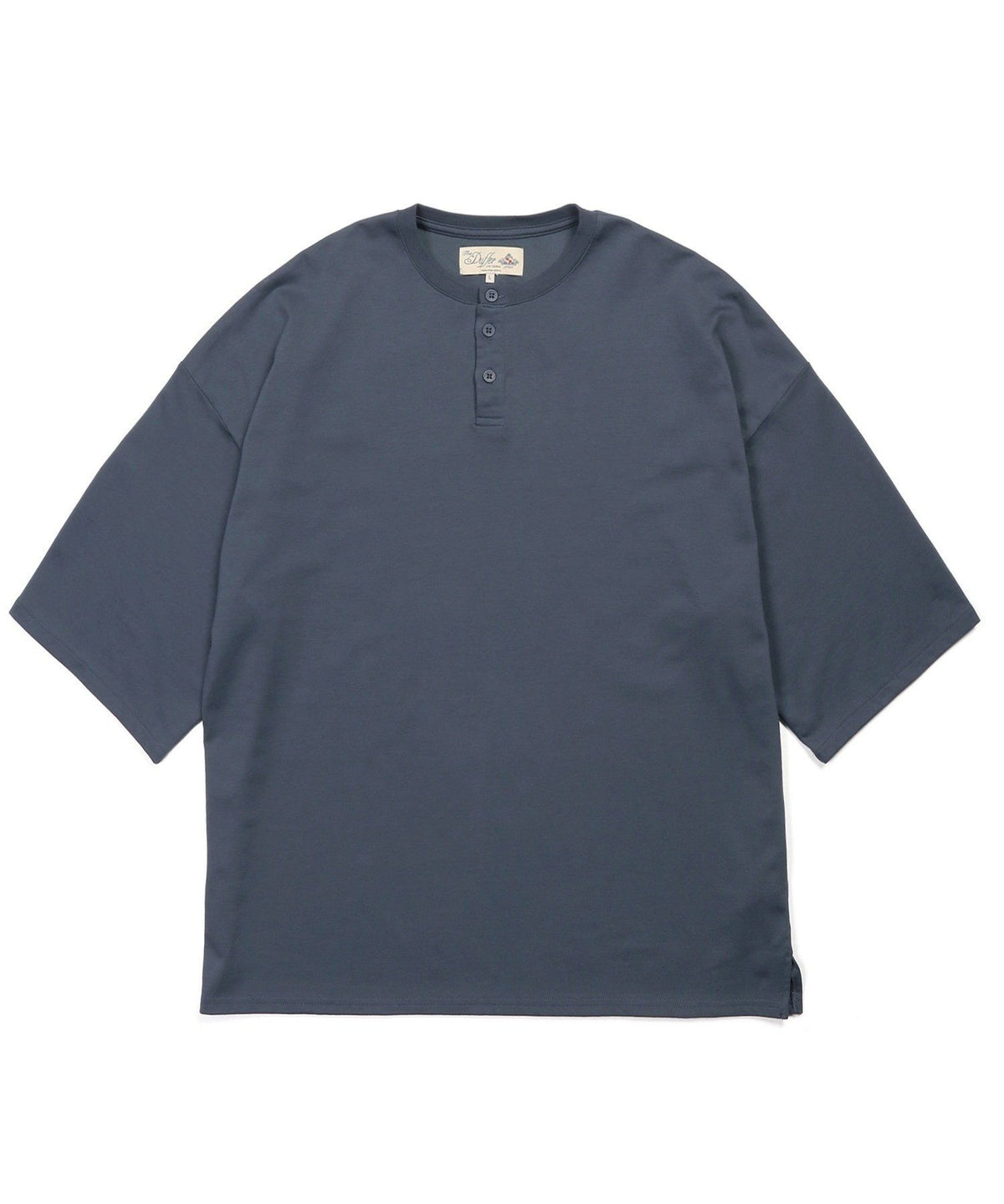 2層構造 吸水速乾クールマックス オーバーサイズ リラックス ヘンリーTシャツ