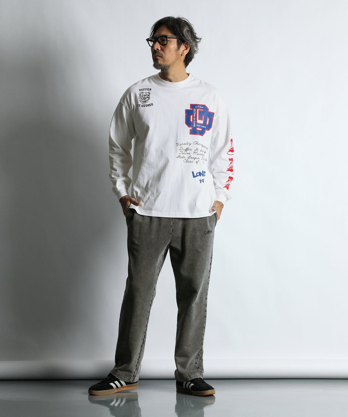 DUFFERアーカイブ ロゴ ロングスリーブTシャツ
