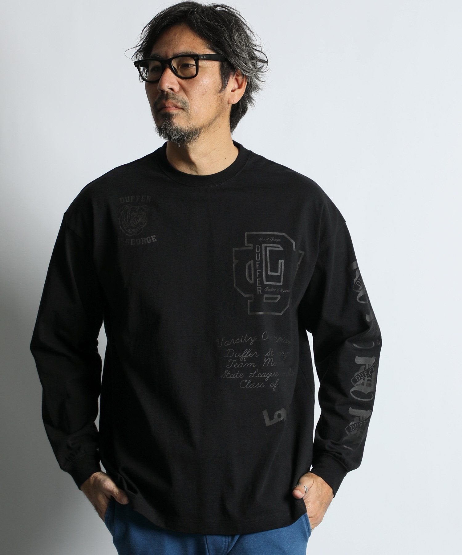 DUFFERアーカイブ ロゴ ロングスリーブTシャツ