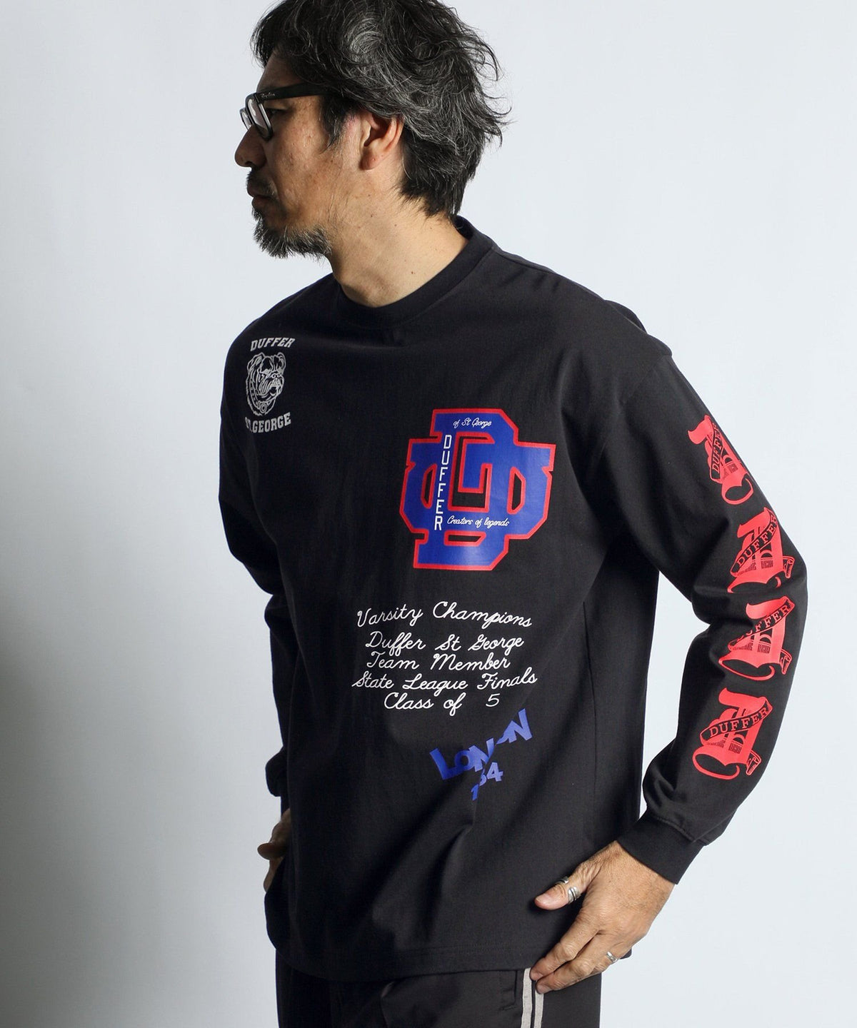DUFFERアーカイブ ロゴ ロングスリーブTシャツ