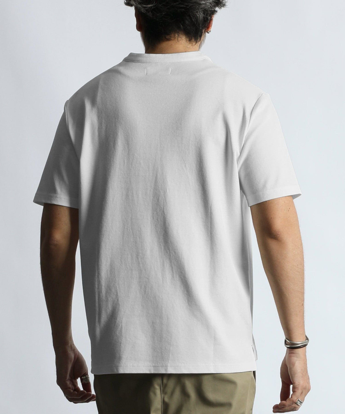 吸水速乾・防シワ クールファイバー Vネック オープンカラー スキッパーTシャツ