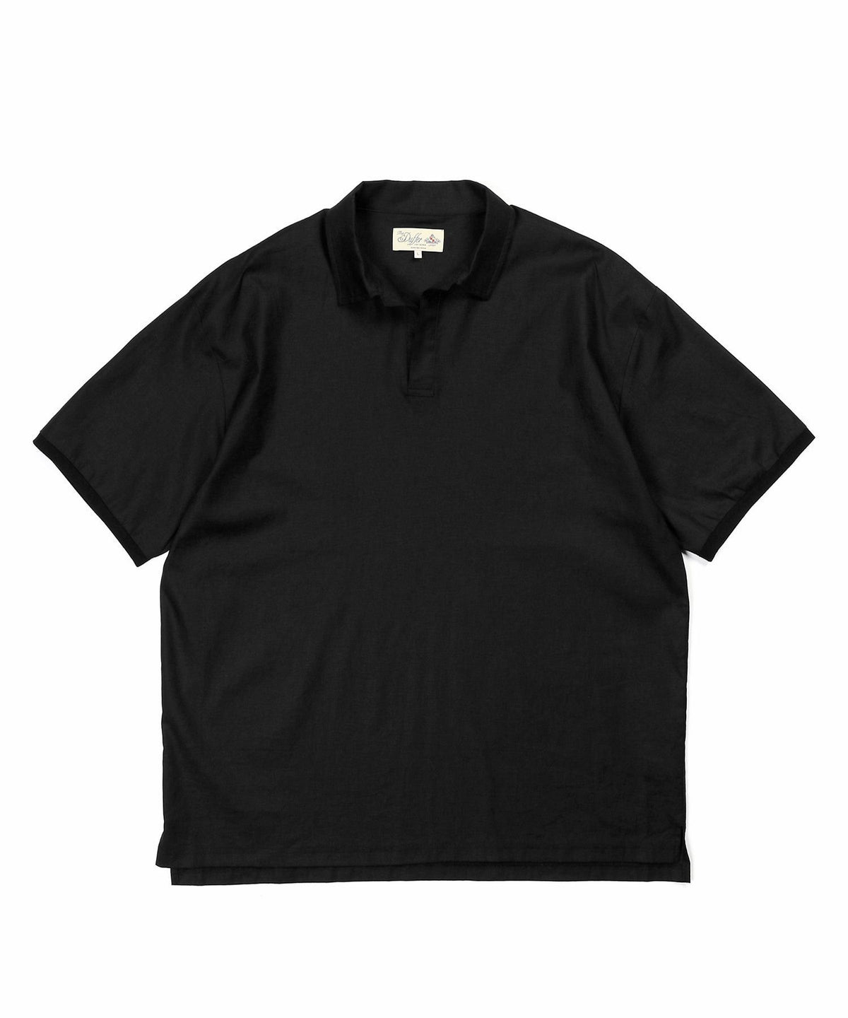 綿麻ストレッチ 涼感スキッパーシャツ