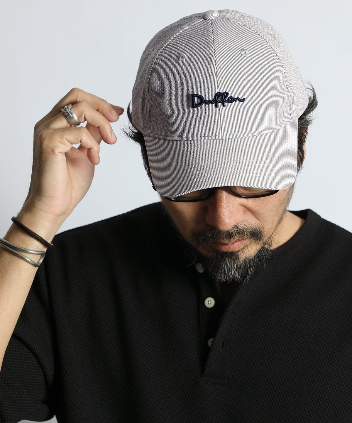 Seersucker material baseball cap